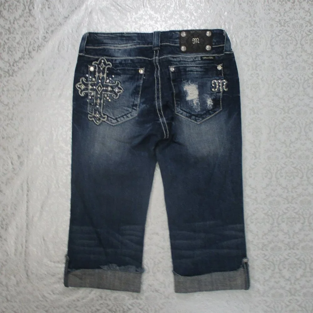 MISS ME Bermuda Denim Shorts Size 28